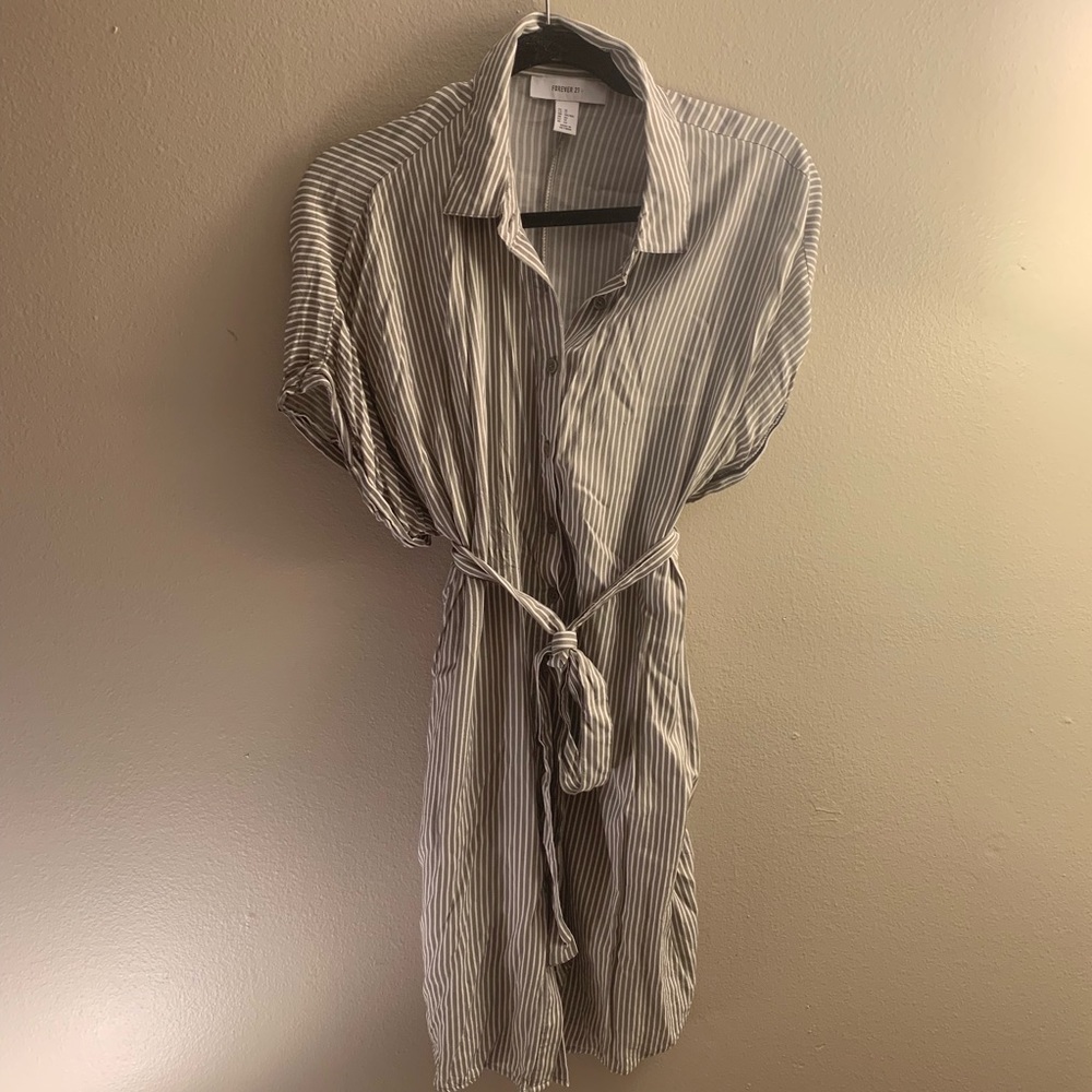 Striped Button Down Dress